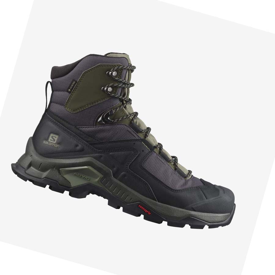 Salomon QUEST ELEMENT GORE-TEX Erkek Yürüyüş Ayakkabısı Siyah Zeytin Yeşili | TR 3549AHK